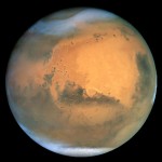 Marte, fotografado pelo Telescópio Espacial Hubble.