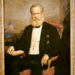 Dom Pedro II. Ao Fundo, é possível ver a cúpula do Imperial Observatório.