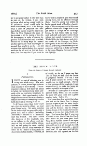 Original do 'The Atlantic Monthly', de 1869, com a primeira página do conto 'The Brick Moon'.