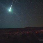 Bólido fotografado em Okahoma, EUA (Fonte: APOD).