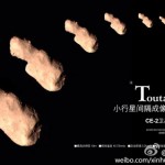 Sequência de fotos de 4179 Toutatis, pela sonda chinesa Chang'e 2.