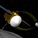 Concepção artística da missão OSIRIS-REx (Fonte: University of Arizona)