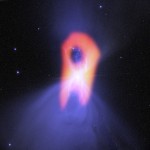 Imagem da nebulosa do Bumerangue, gerada pelo ALMA. (Fonte NRAO)