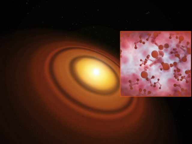 Primeira Detecção De Metanol Num Disco de Formação Planetária Escala Estelar