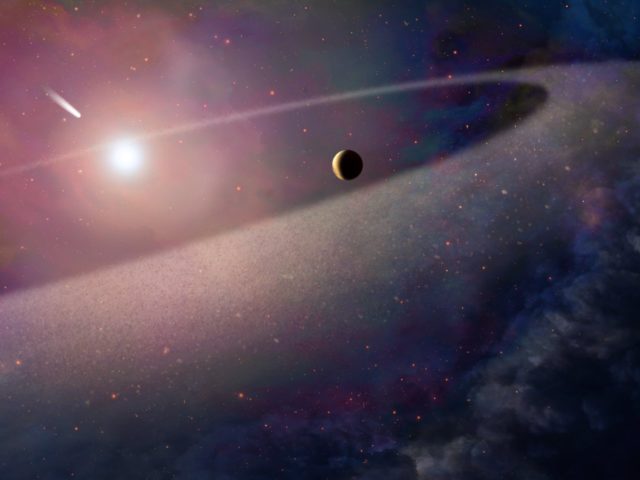 Cometa com Composição Semelhante à do Halley é Destruído em Anã Branca Escala Estelar